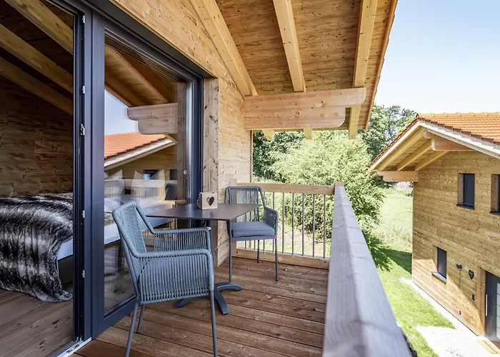 Eigener Sauna Im Vital Camp Chalet Bayerbach